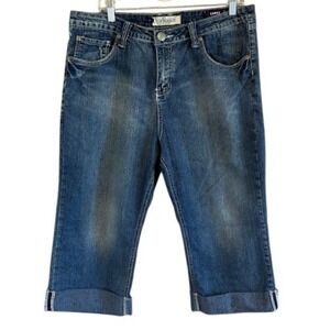 Vigold Women's Denim Capri Jeans‎ Cuffed Hem Stretch 16